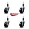 Service Caster 3'' Soft Rubber Wheel Swivel 1-1/8'' Expanding Stem Caster Set, 4PK SCC-EX20S314-SRS-118-4 - alternate 3